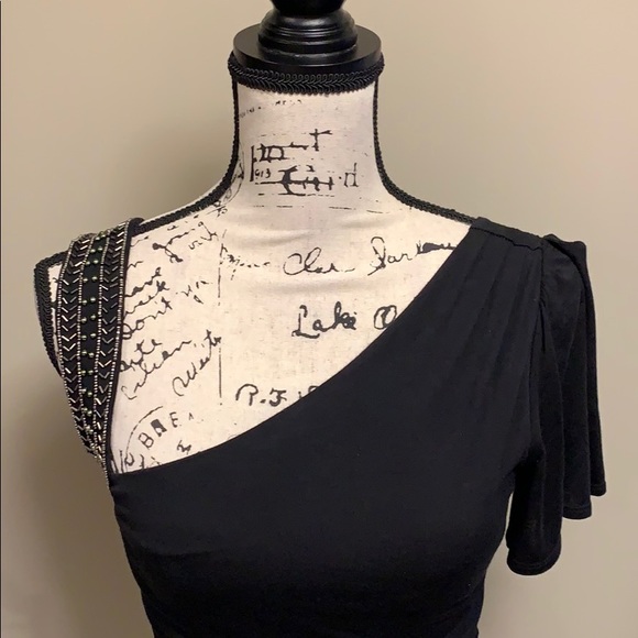Bebe Black One Shoulder Top-size XS - Picture 2 of 9